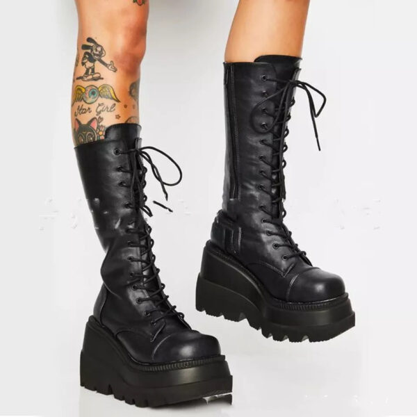 Platform Shoes Boots Women Winter Shoes Genuine Leather - Image 6
